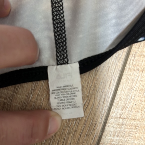 Fila Active Racerback Tank Black and Space Design Size S - Picture 8 of 13